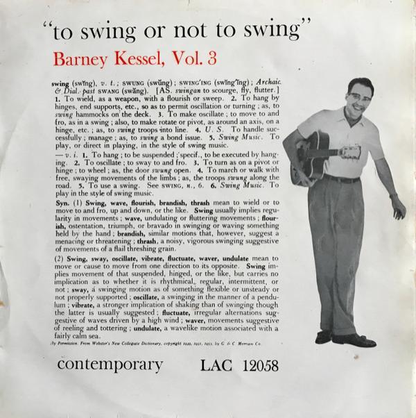 Barney Kessel - Vol. 3, To Swing Or Not To Swing