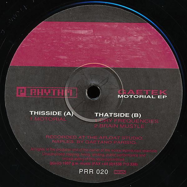 Gaetek - Motorial EP