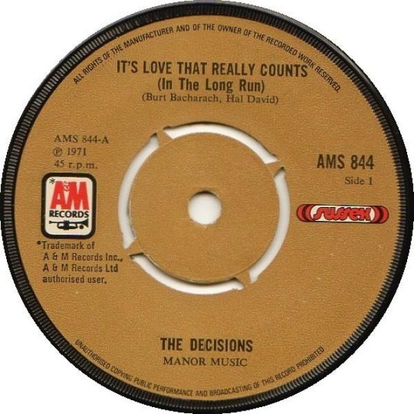 The Decisions - It's Love That Really Counts (In The Long Run)
