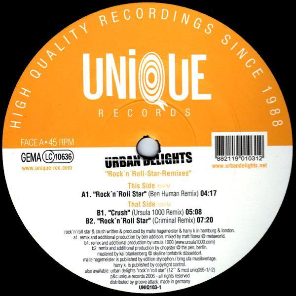 Urban Delights - Rock’n’Roll Star Remixes